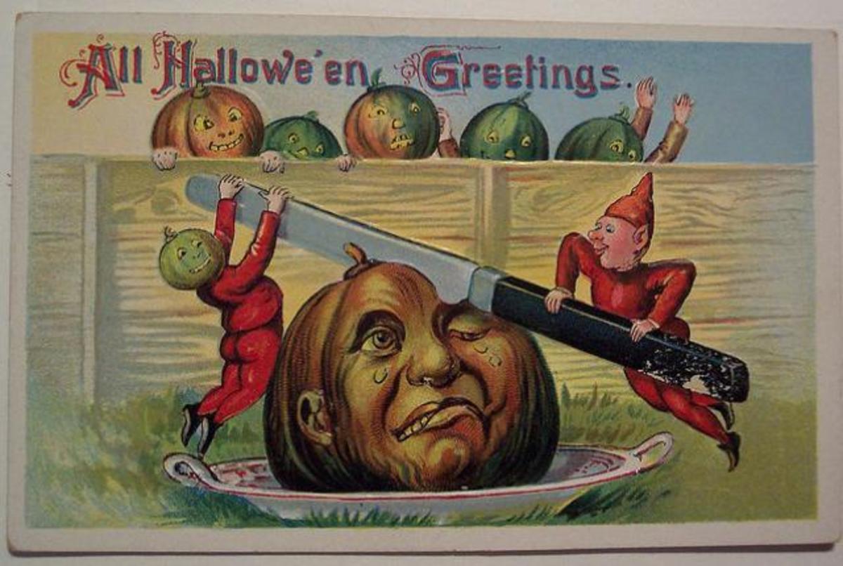 Vintage Halloween postcard.