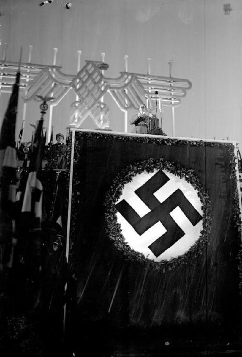 The swastica became the Nazi symbol, although many used it prior. 