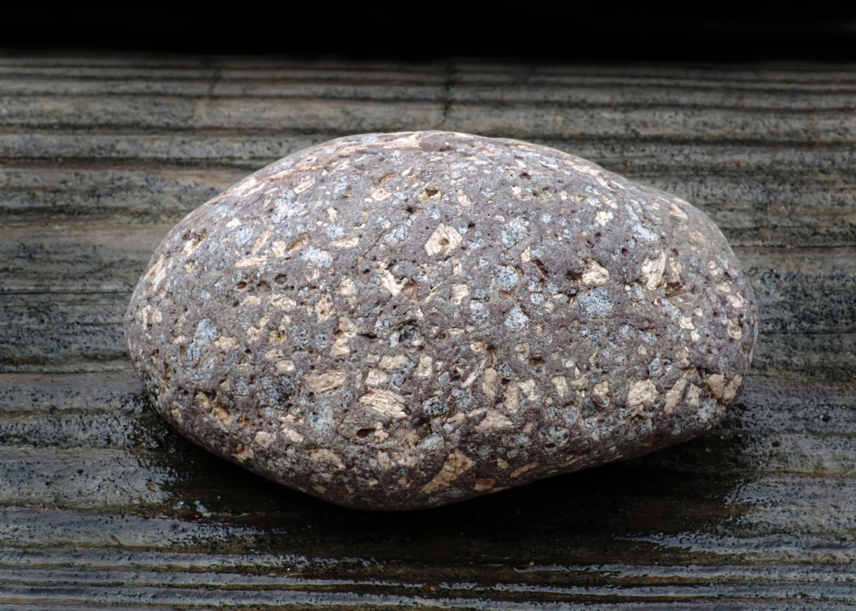 Vesicular basalt  "amygdaloidal" found along Lake Michigan beaches   