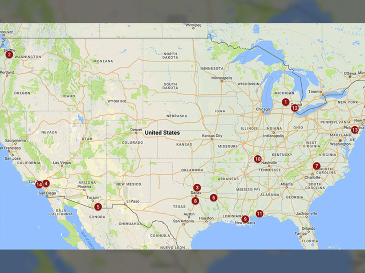 School shooting map in the United States in the first 6 months of 2018