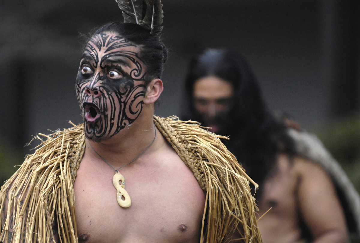 A Maori warrior.