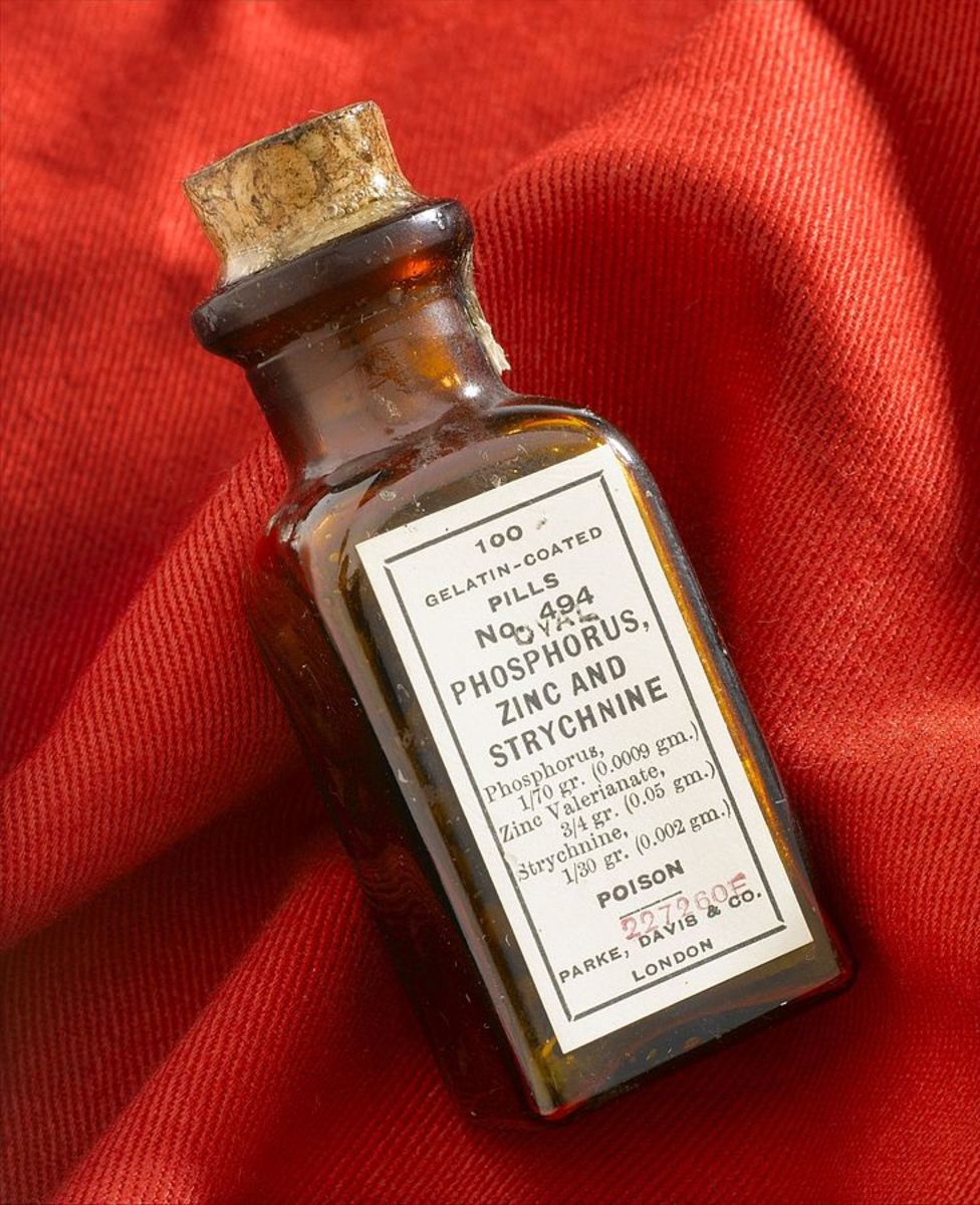 Pills containing strychnine were even sold as medicines in the Victorian era.