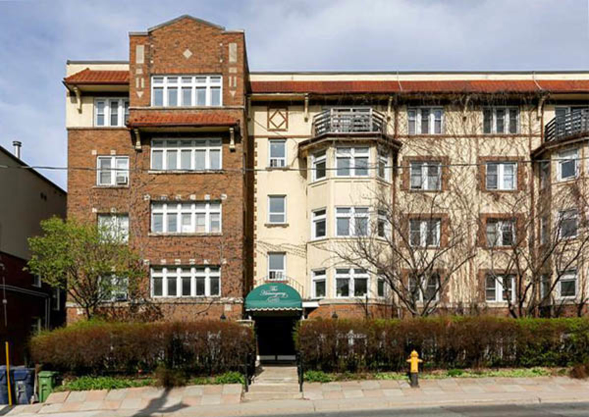 The Hemingway Condos, named for American Author Ernest Hemingway, at 1597 - 1599 Bathurst Street, Toronto, where the famous author once rented an Apartment for a brief period in 1923/24.