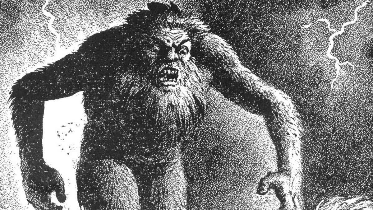 Drawing of the Yowie.