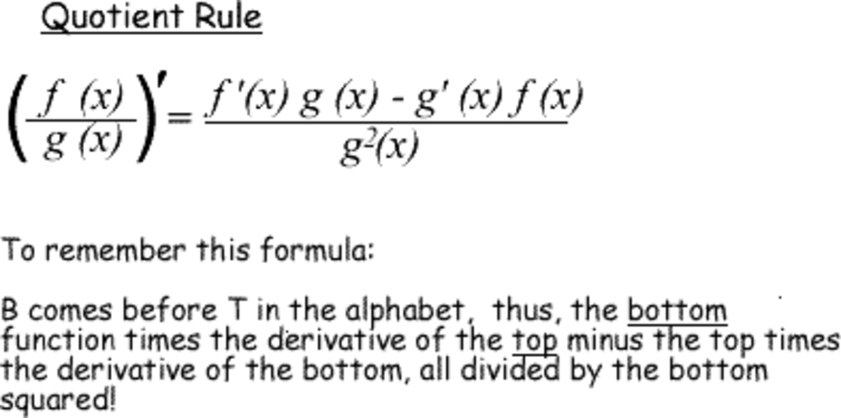 dividing fractions quotient rule calculus