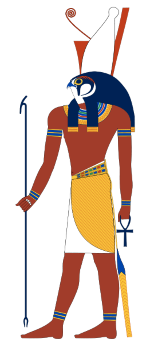 Horus was often pictured as having the head of a falcon. 