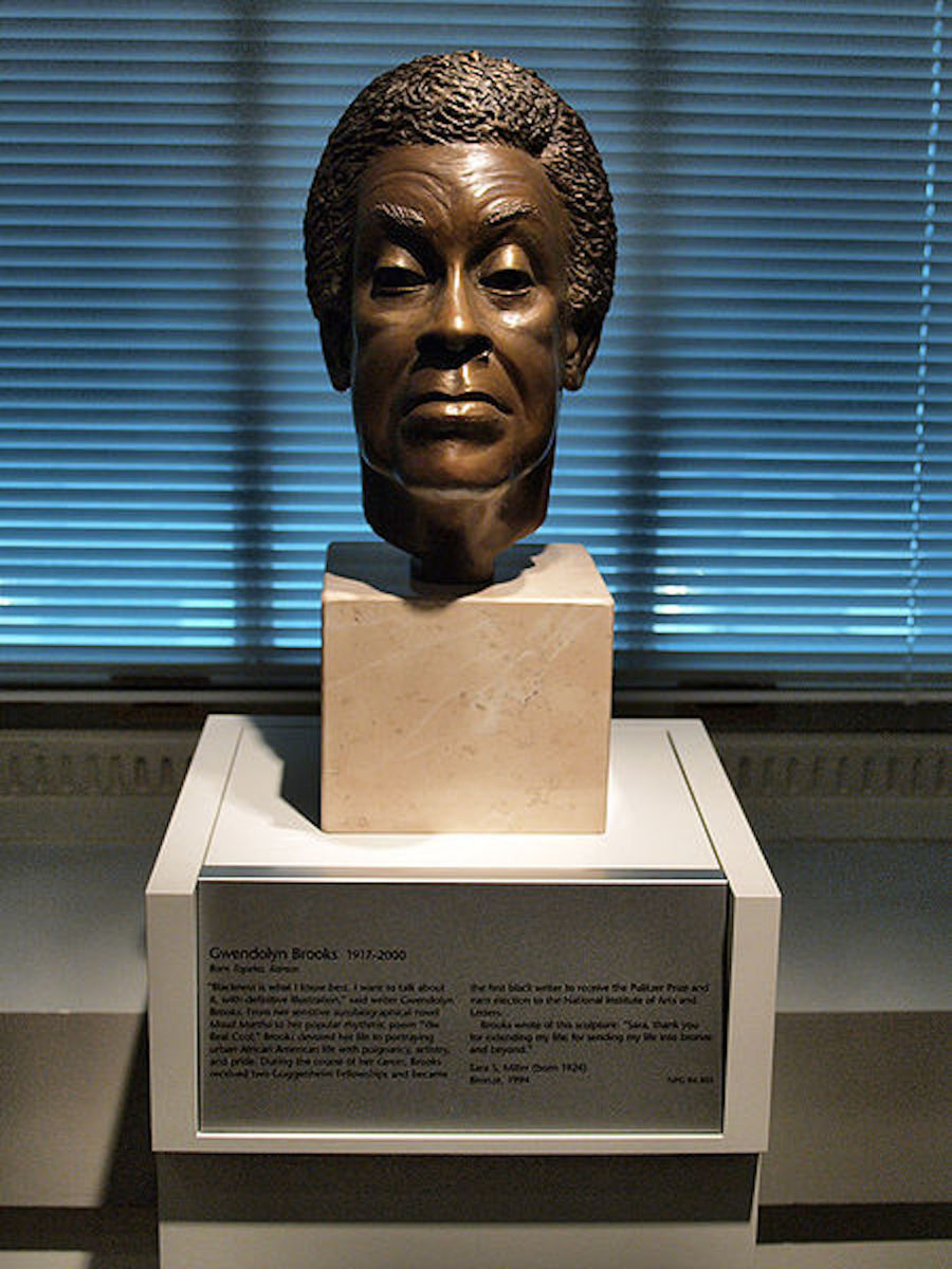 Bronze Bust of Gwendolyn Brooks by Sara S. Miller 1994
