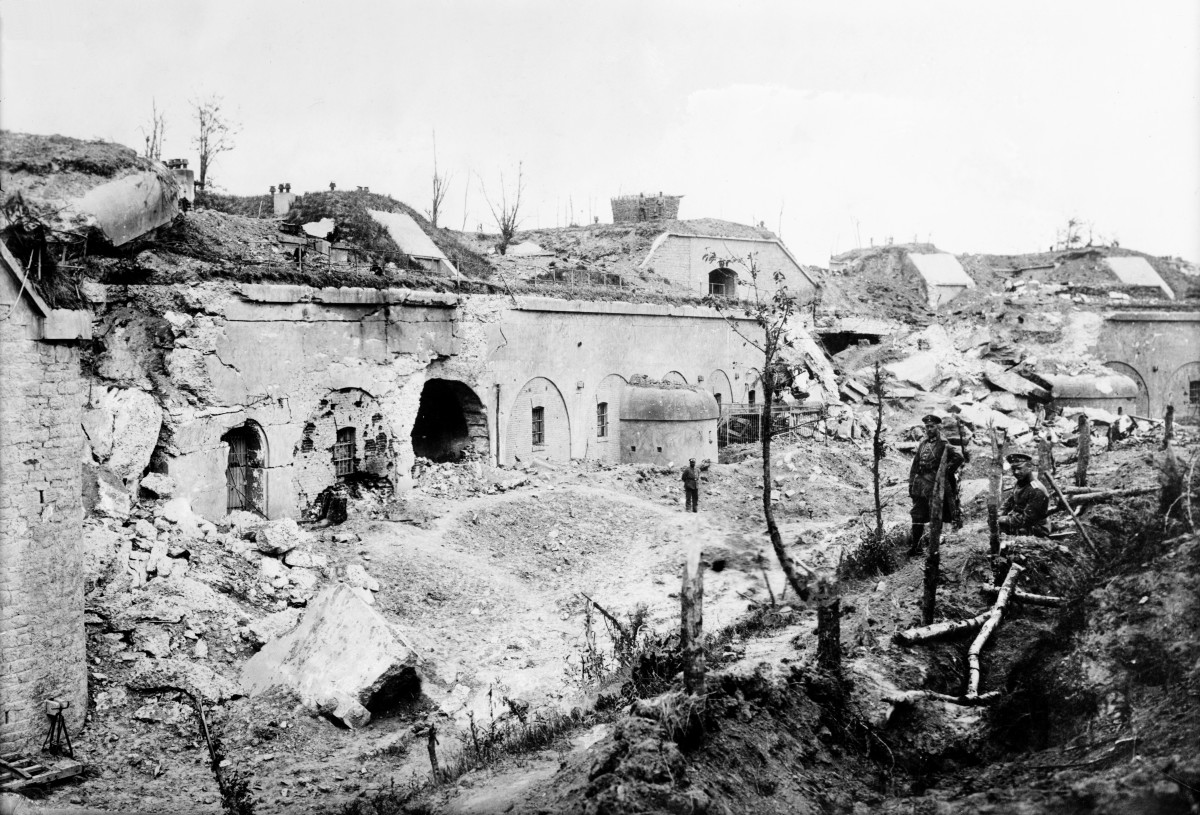 Przemyśl, lying shattered and ruined after he siege. 