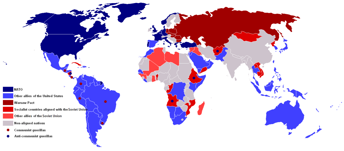 Map of the Cold War Divide in 1980