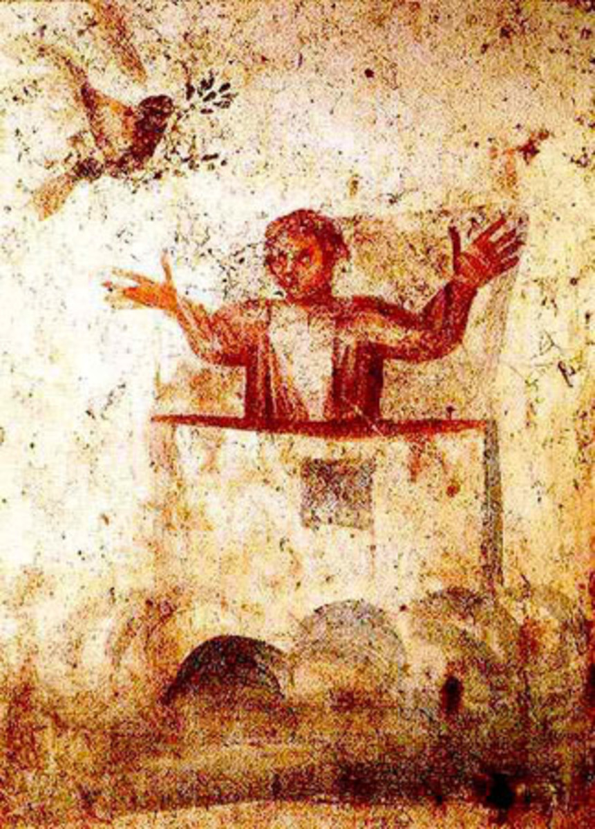 Third Century depiction of Noah in the Ark