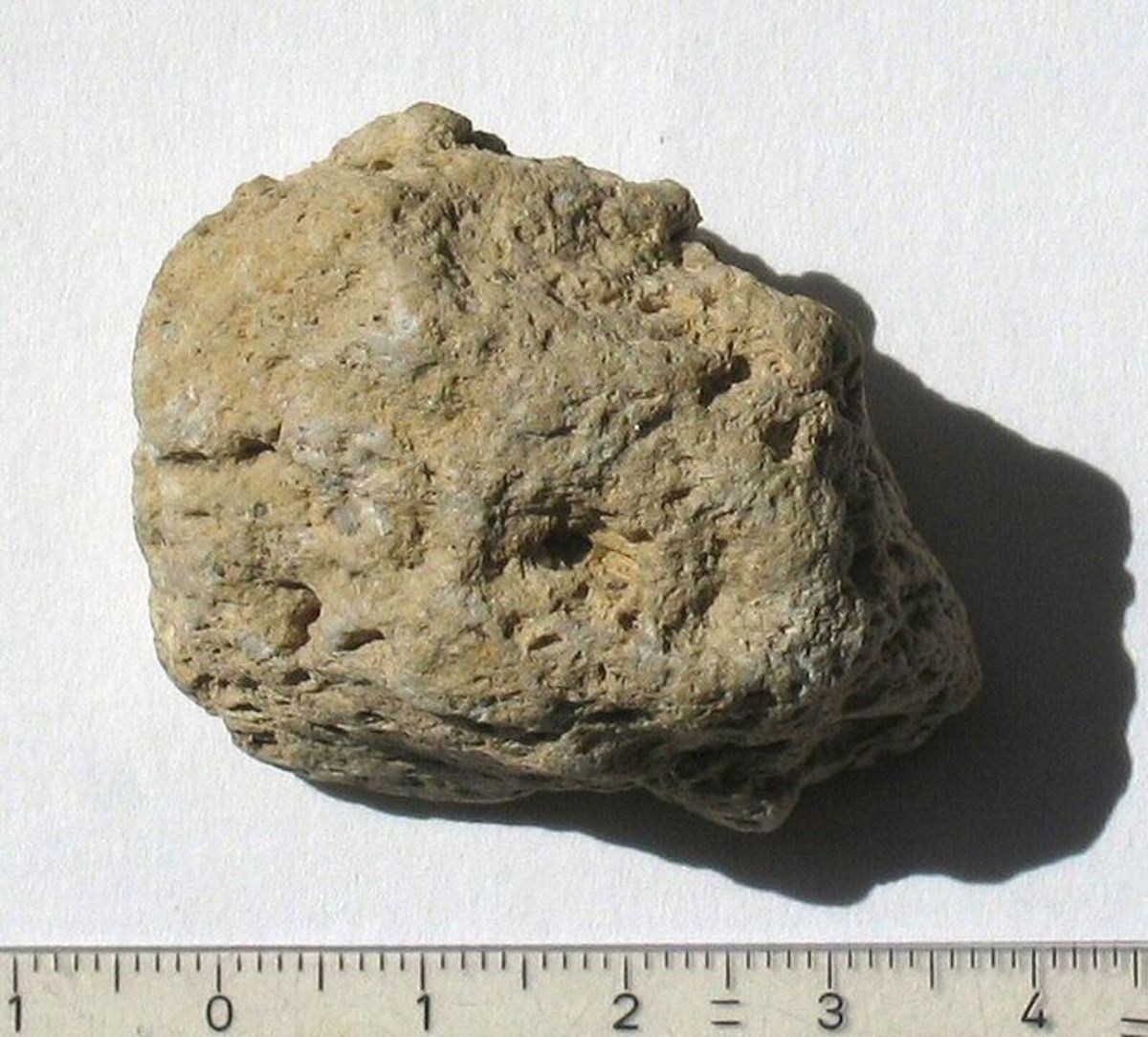 A sample of natural pumice stone from Greece.