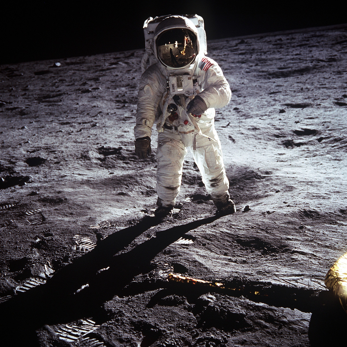  Buzz Aldrin Walks on the Moon, July 20, 1969