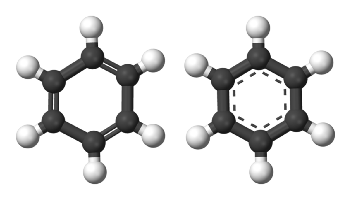 When represented with the structure on the left benzene can be mistaken for an alkene, but the structure on the right shows that it isn't.