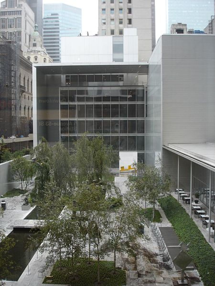Looking across to the Museum of Modern Art in New York (MoMA).