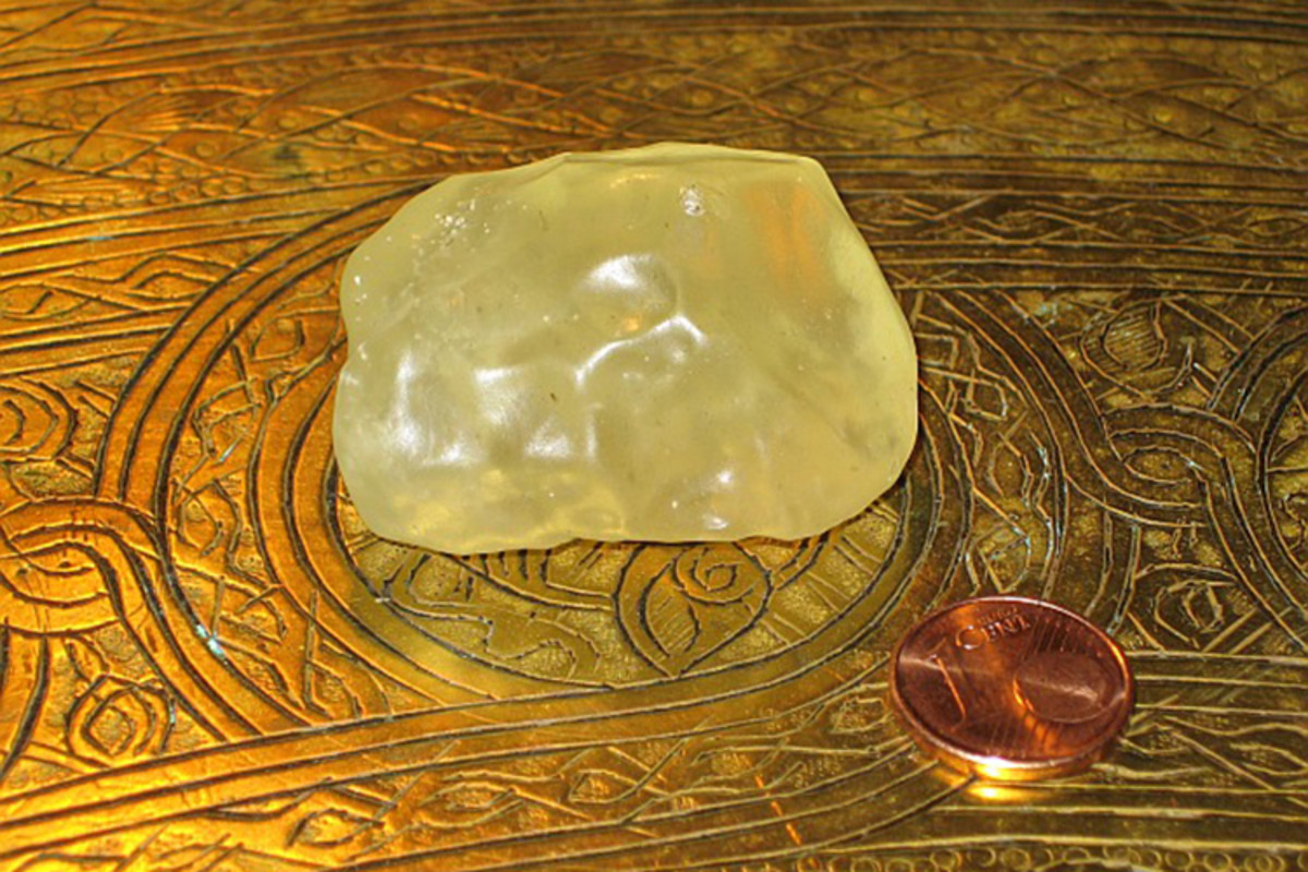 Desert glass discovered in the Sahara, believed to be the result of meteorite impact.