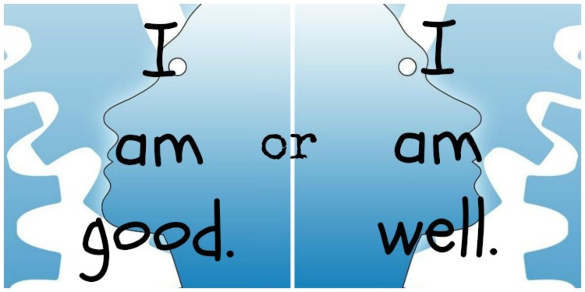 Use good if you are modifying the noun "I", that is, you are describing yourself as a good person. Use well if you are modifying the verb "am" to describe your present condition as healthy.