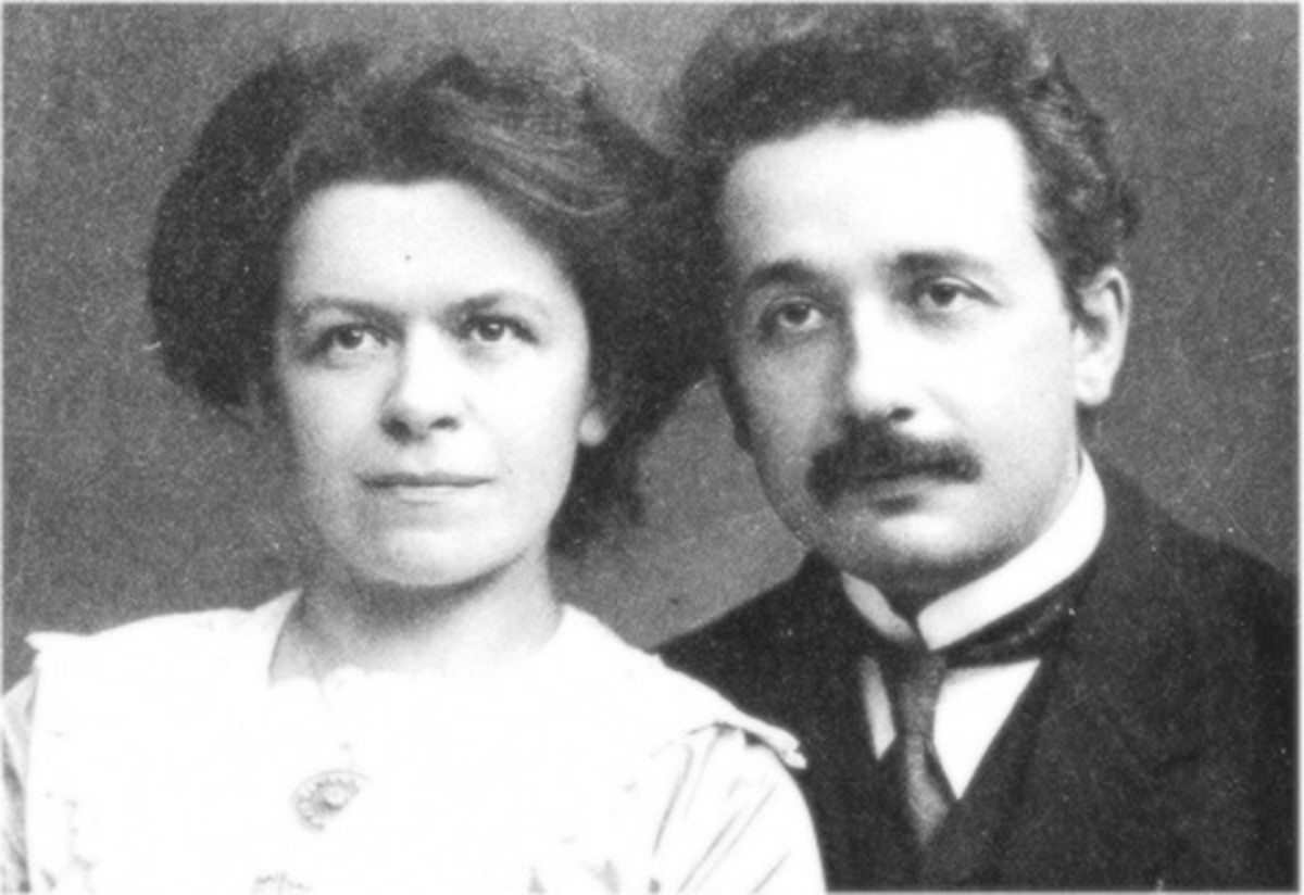 Albert Einstein with his first wife, Mileva Marić-Einstein. Married 1903 to 1919.