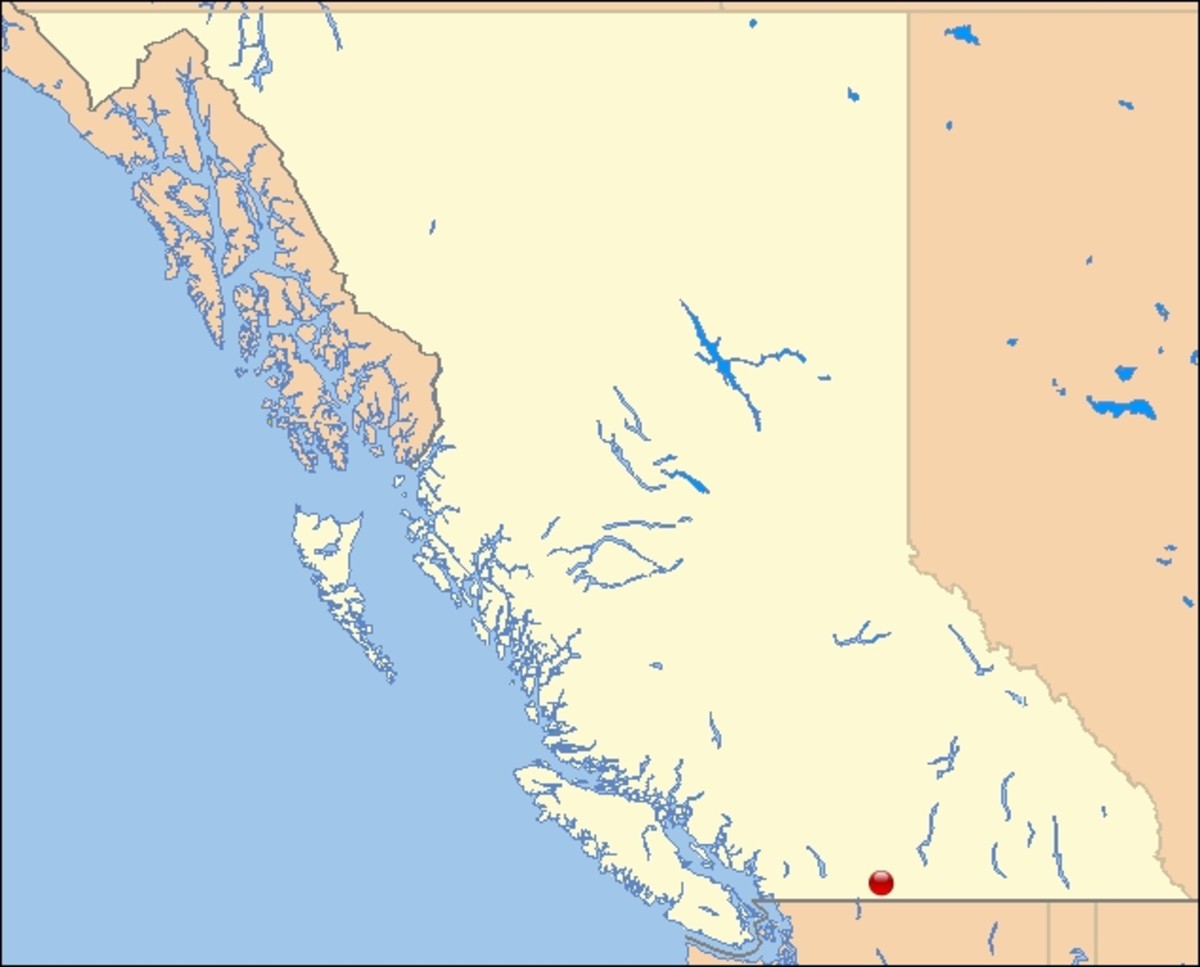 Location of Manning Park in British Columbia