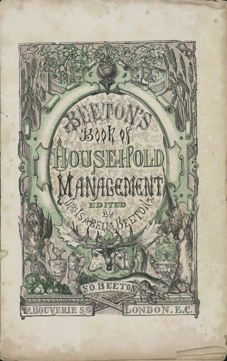 Mrs. Beeton's books included sections for cooks on kitchen management, recipes and job descriptions.