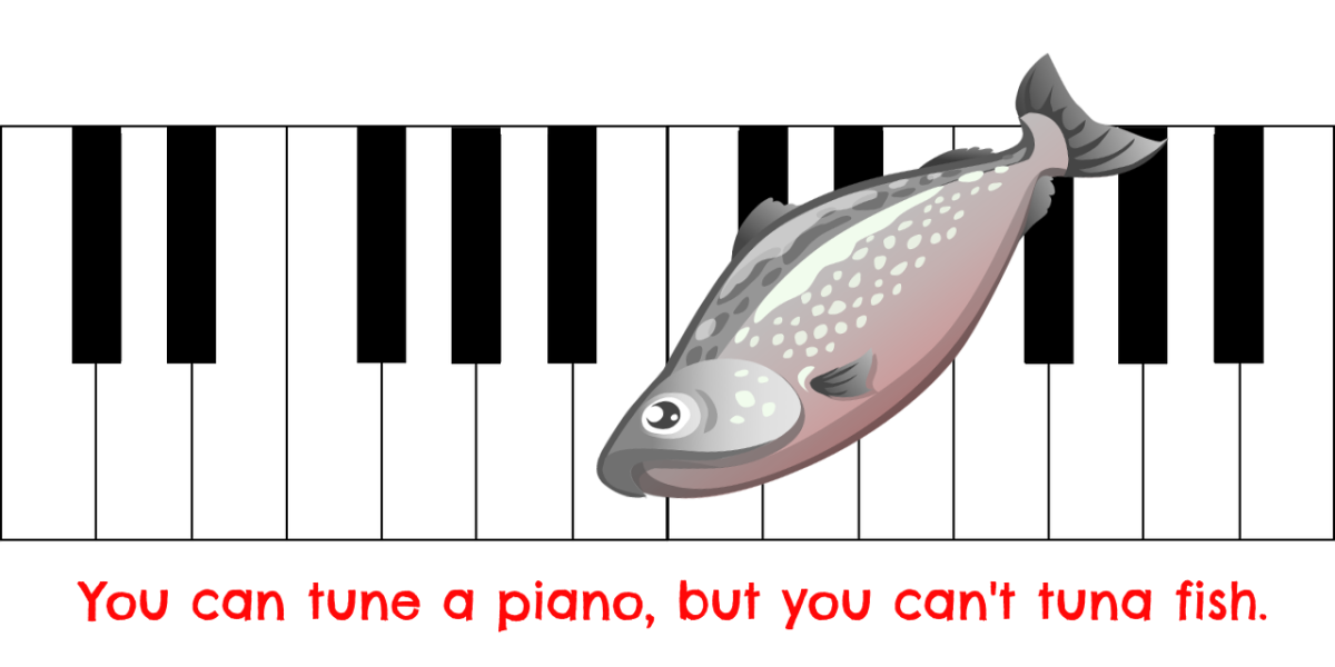 You can tune a piano, but you can't tuna fish--an example of a paraprosdokian.