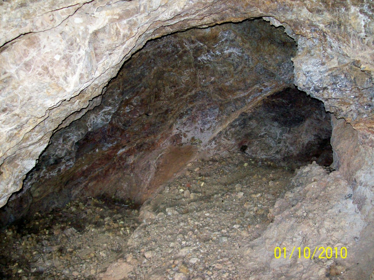 Abandoned gold mine. Already you can see no shoring.