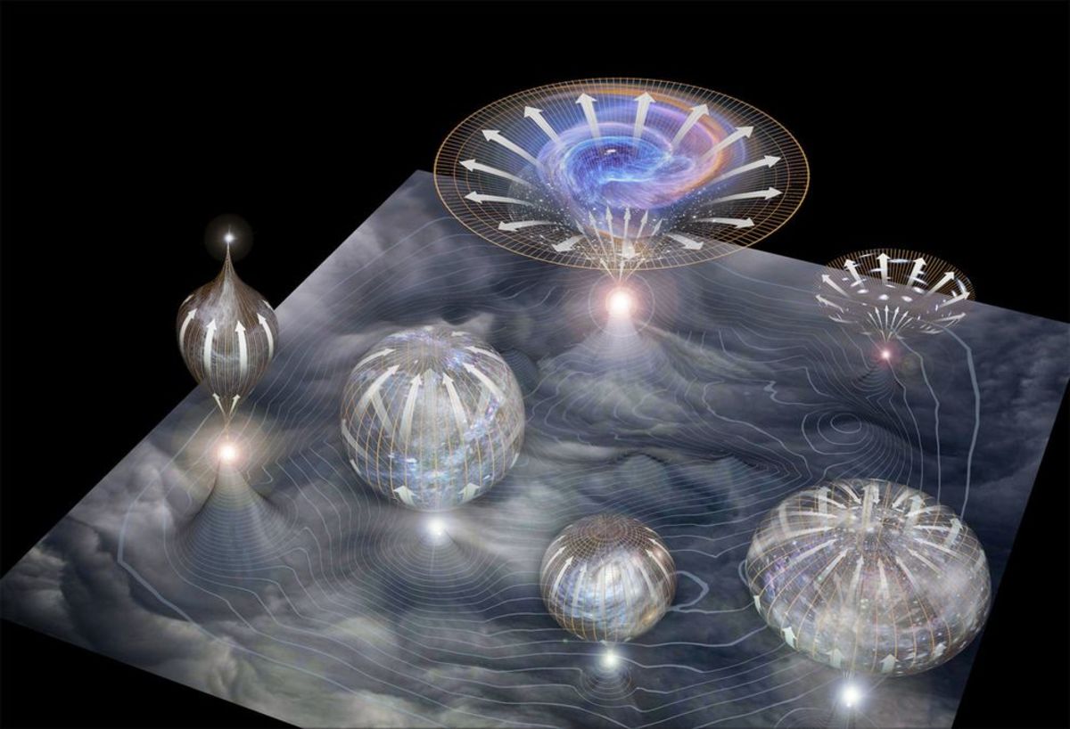 A visualization of the bubble universe model