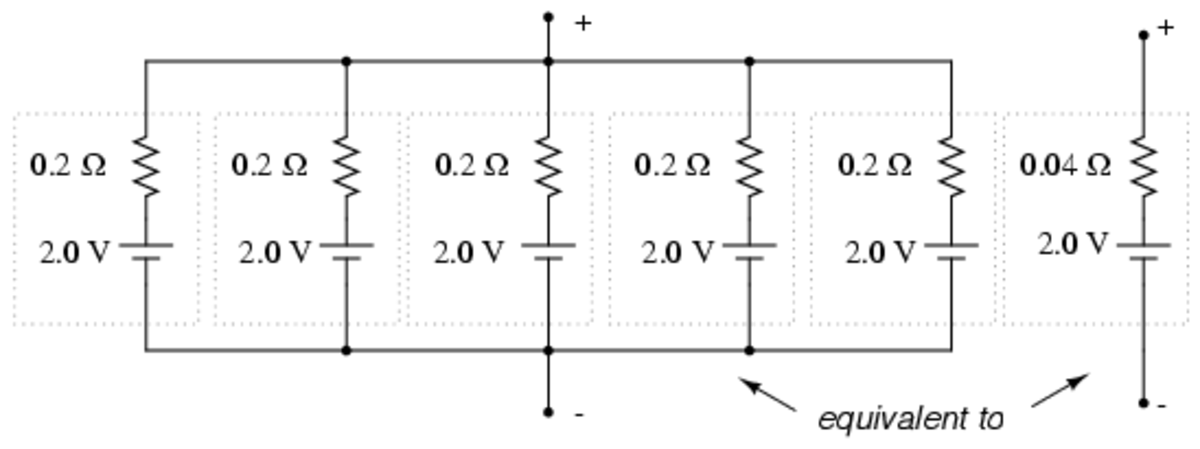 3. Adding Equal Voltage Sources Connected in Parallel 