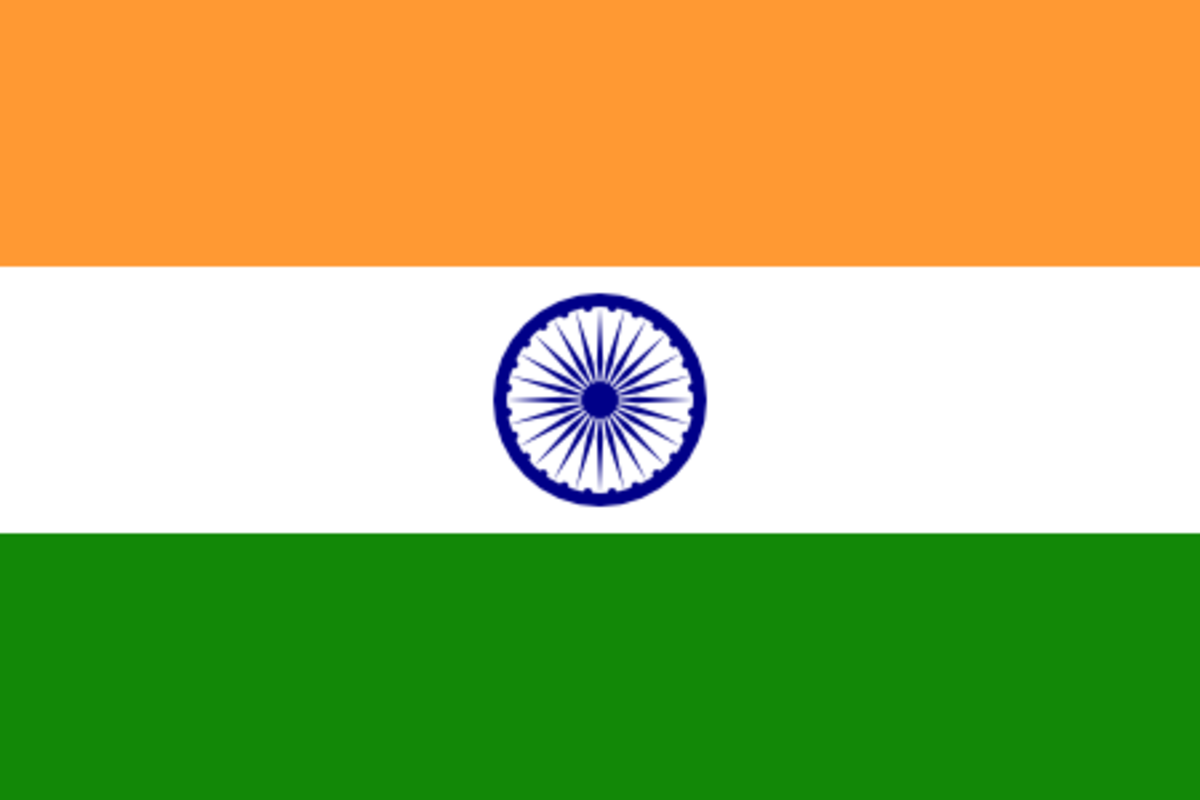 The Ashoka Chakra, a Hindu symbol that literally translates to "wheel of the law," can be seen on the flag of India