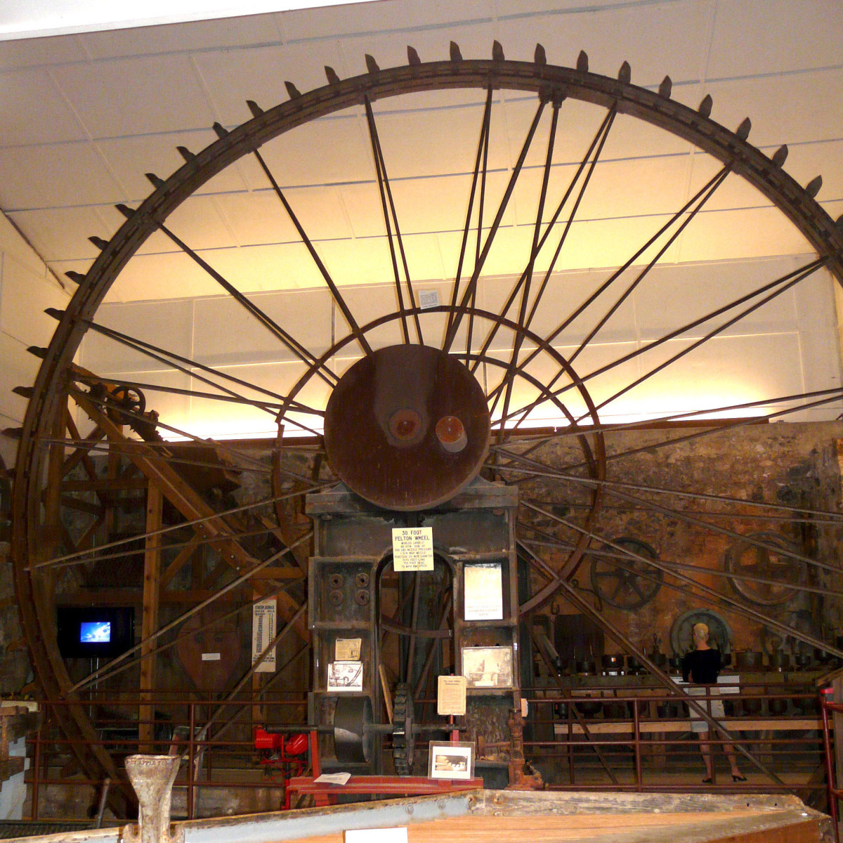 Largest Pelton wheel in the world: 30 feet in diameter