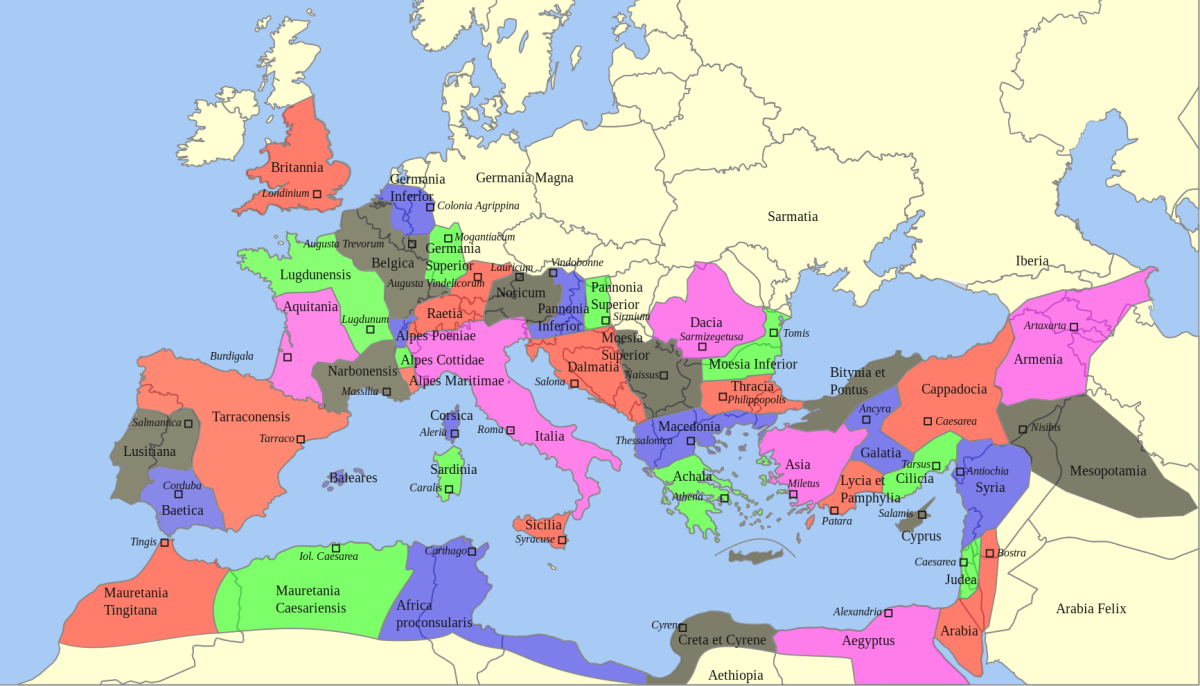 Map of the Roman Provinces under Trajan