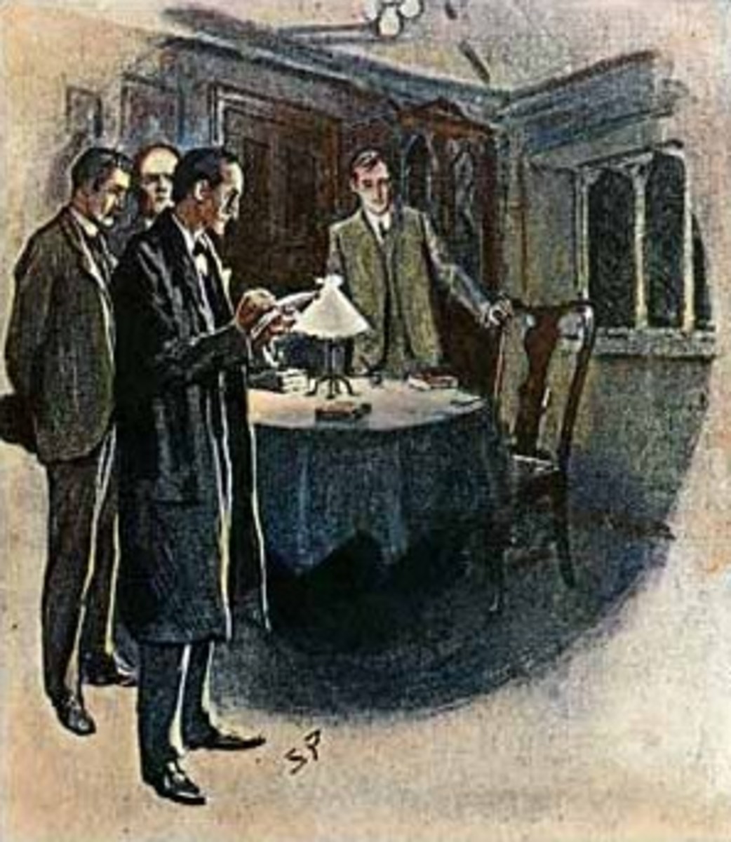 Arthur Conan Doyle, The Adventure of the Three Students (1904), Illustration by Sidney Paget, in The Strand Magazine