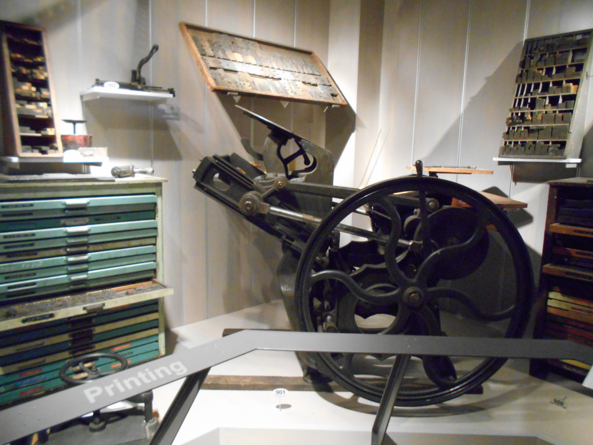 An old printing press 