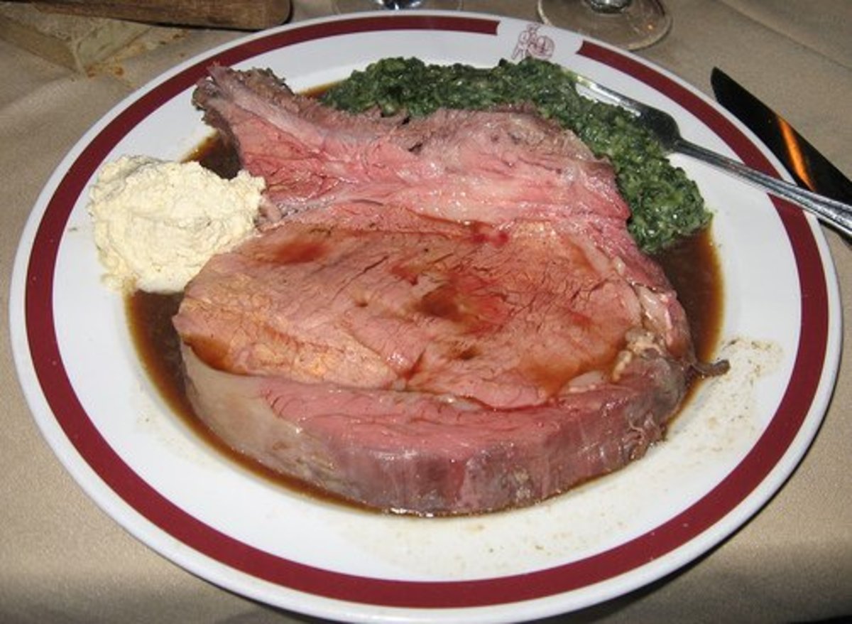 The Henry VIII cut, $46.85, is served at the House of Prime Rib in San Francisco. It's between 14 and 16 ounces.