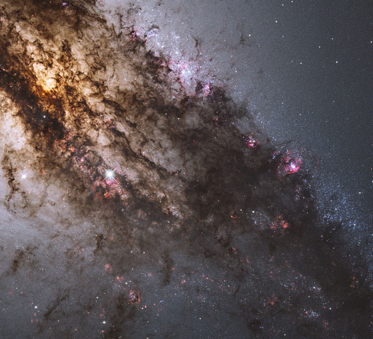 Stars being born in the galaxy Centaurus A