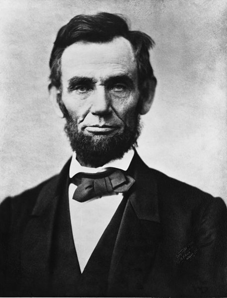 The "Gettysburg Portrait." Head-on photograph of Abraham Lincoln taken on November 8, 1863; two weeks before his Gettysburg Address.