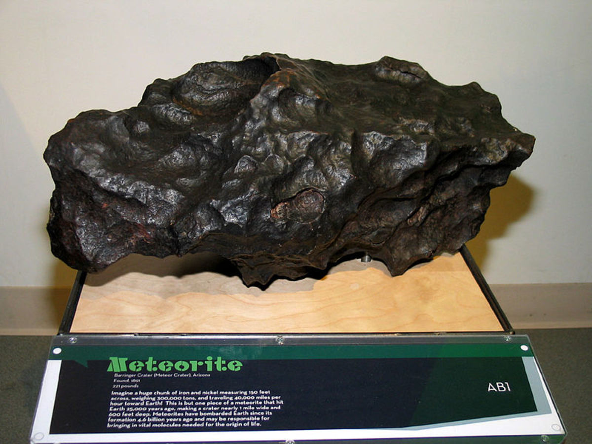 The Canyon Diablo meteorite which is on display in the Steinhart Museum, San Francisco