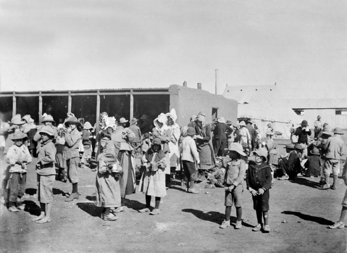 Boer women and children in a British concentration camp in South Africa (1900–1902)