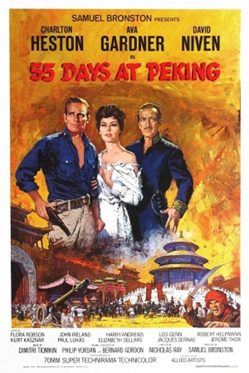 Charlton Heston played the role of a composite US Marine Officer, leading his Marines in the Siege of the Legations in "55 Days at Peking" (1963)