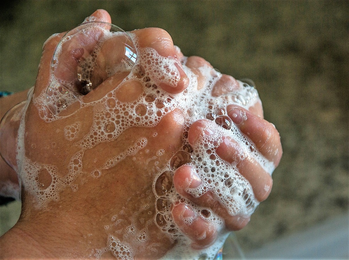 Washing the hands after an activity that may transfer harmful bacteria is very important.