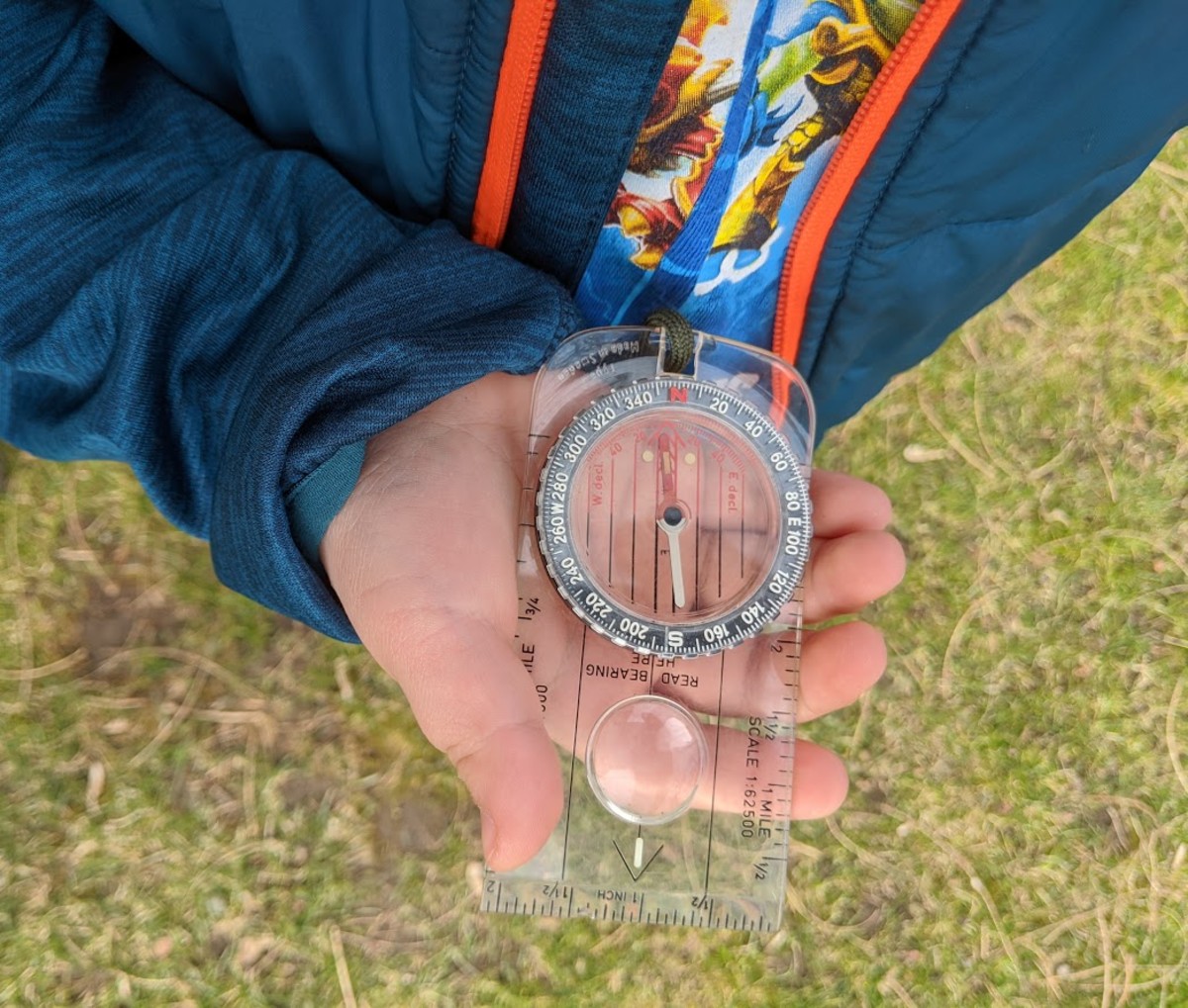 Following a compass bearing is an outdoor skill and an excellent exercise with geometry.  