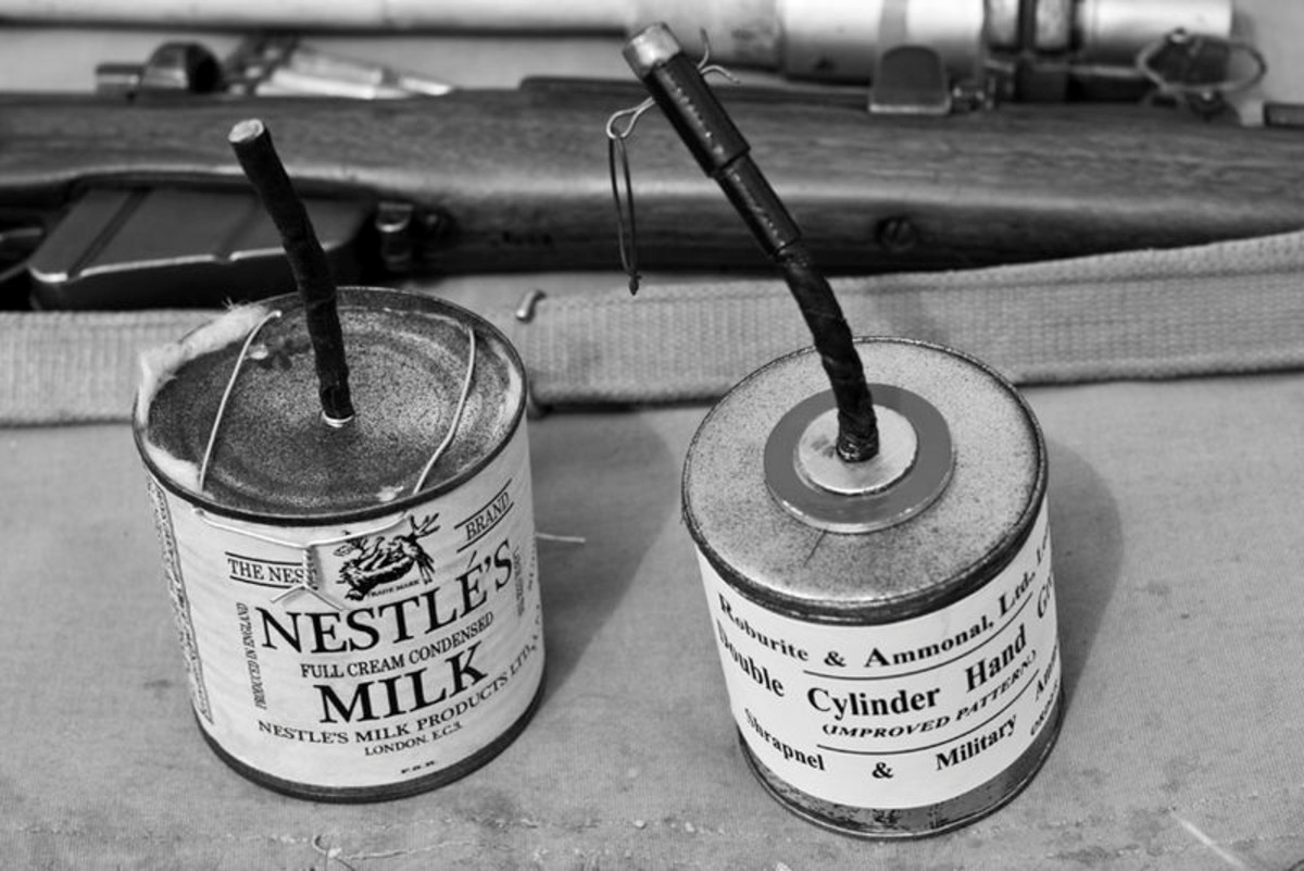 "Jam Tins". Grenades made from jam tins, milk tins, etc during WWI.