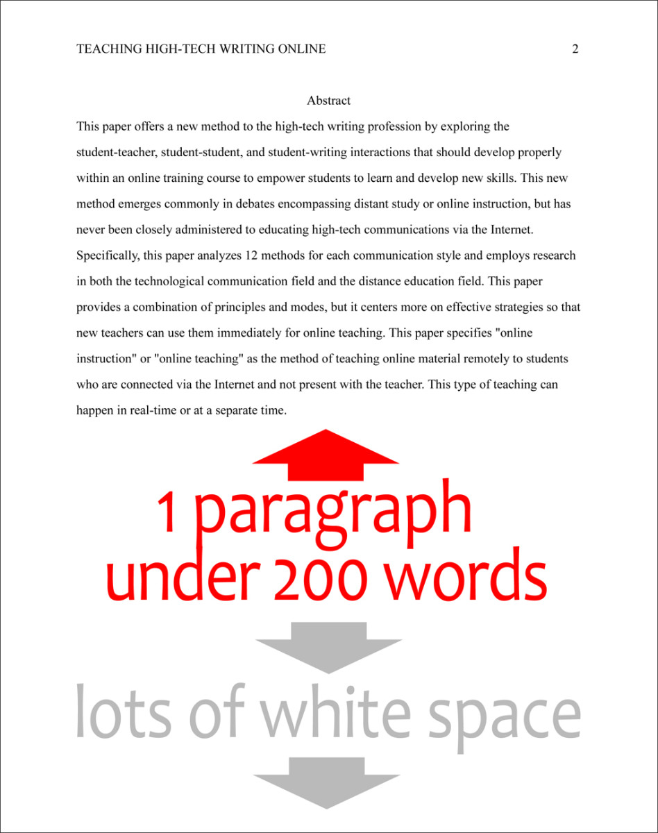 Format the Abstract Page in APA Style, 13th Edition - Owlcation