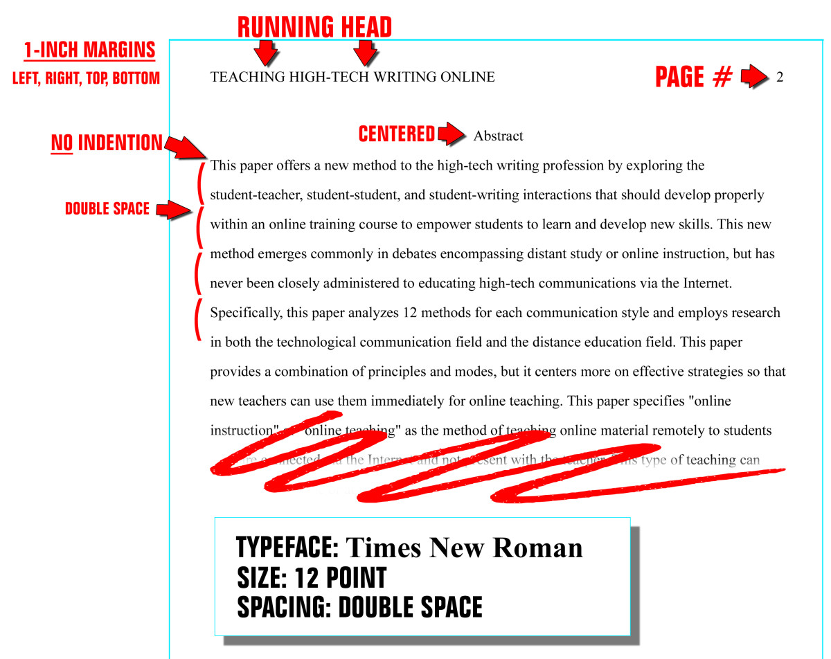 Format The Abstract Page In Apa Style 6th Edition Owlcation