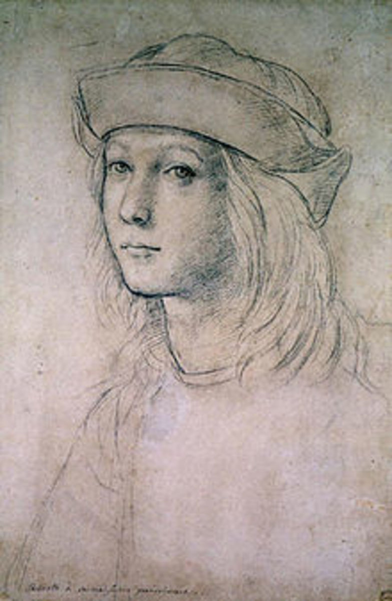 Self-portrait done by Raphael as a youth.