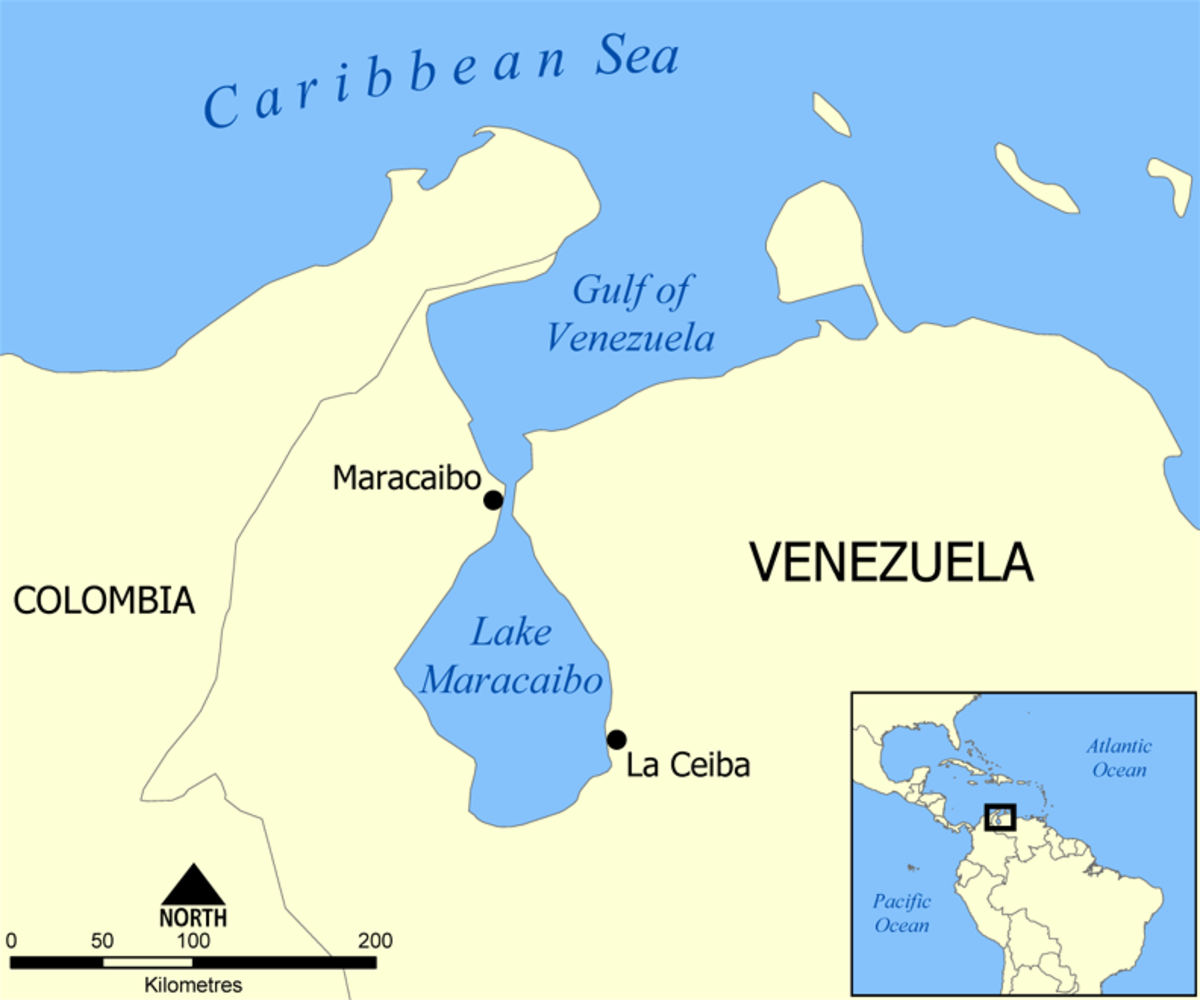 Location of Lake Maracaibo