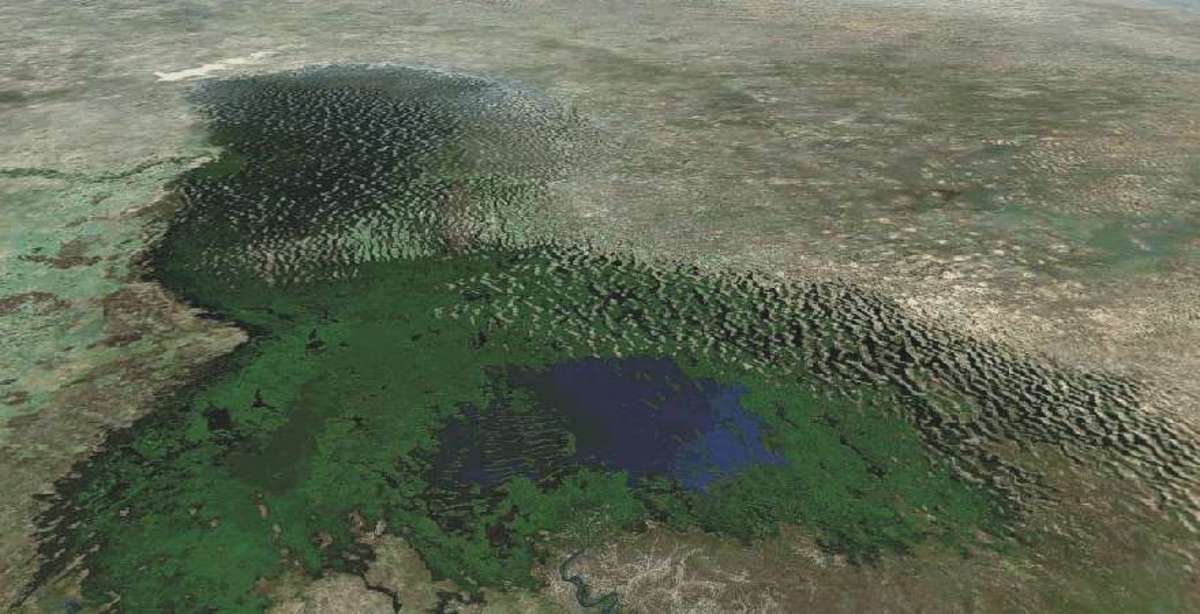 Aerial view of Lake Chad