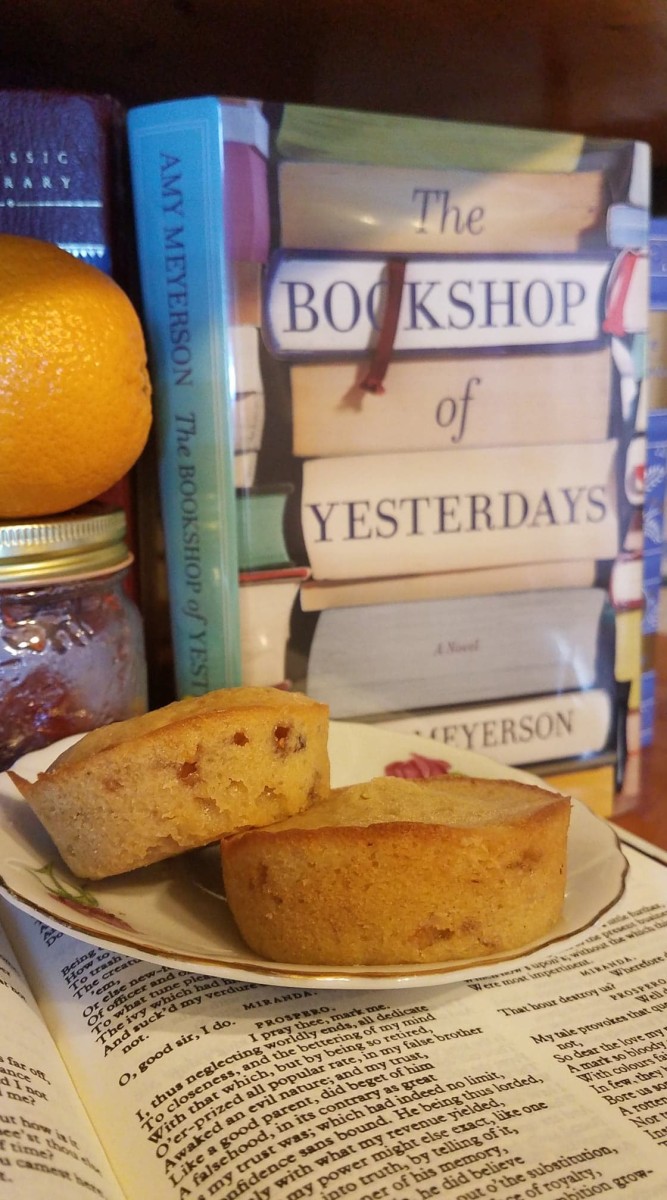 The ingredients in this recipe were inspired by references to fig muffins and oranges in "The Bookshop of Yesterdays."