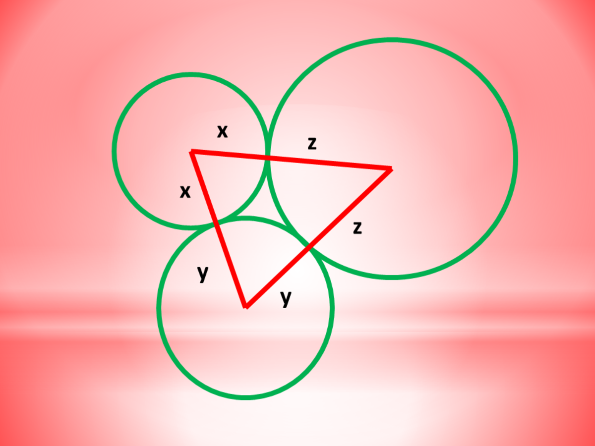 Three Circles Mutually Tangent: Calculator Techniques for Circles and Triangles in Plane Geometry