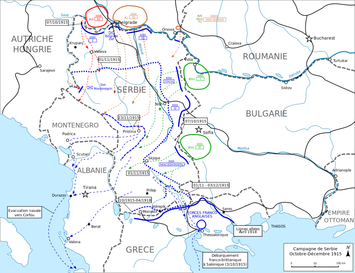 The Salonika front, which came after the failure of Gallipoli, attempted to reinforce the Serbians, to little avail. 