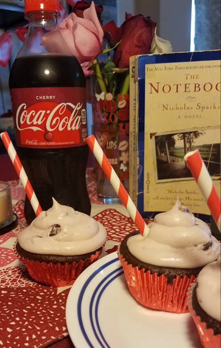 Cherry coke chocolate cupcakes with cherry coke frosting